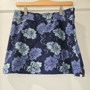Tranquility by Colorado Floral Skort - Peony Periwinkle Activewear Mini Skirt S